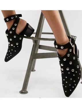 Pretty Little Thing Studded Ankle Boots